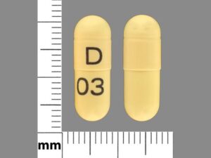 Gabapentin 300mg Aurobindo Pharma, yellow capsule/oblong