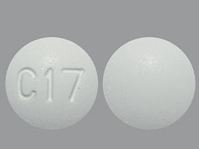 Generic Fioricet KVK-Tech C17 Pill - White round, 11mm