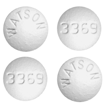 Generic Fioricet WATSON 3369 Pill - white round, 11mm - Watson Pharmaceuticals