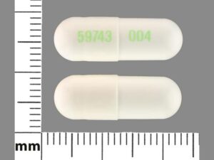 Generic Fioricet 59743 004 Pill - White Capsule/Oblong - Qualitest Pharmaceuticals Inc.