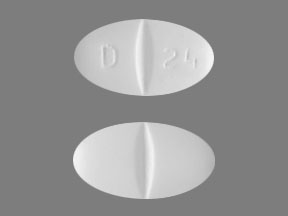 Gabapentin 600mg, Aurobindo Pharma USA, D 24 Pill - white oval