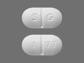 Gabapentin 600 mg ScieGen Pharmaceuticals SG 77 Pill - white capsule/oblong, 18mm